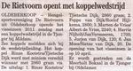 “ HSV de Rietvoorn “ Oldeberkoop koppelt te Mildam