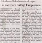 “ Vissers de Rietvoorn “ gehuldigd