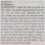 Albert de Vries en Jurjen van Dijk winnen eerste Koppelwedstrijd 2014